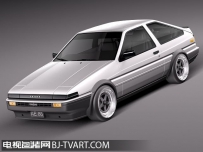 AE86汽车3D Max模型 Turbosquid Toyota AE86