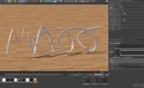 Cinema 4d使用spline wrap来创建鞋带文字动画教程