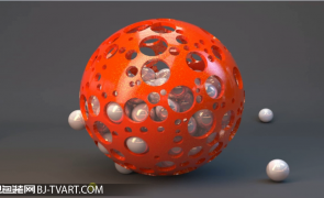 抽象镂空小球C4D建模材质渲染教程 Cinema 4D How to make a Abstract Sphere Design